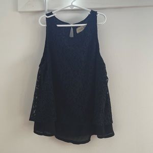 Abercrombie & Fitch Laced Black Tank Top